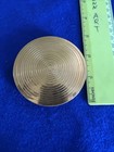 Vintage Gold Tone Oval Compact Pressed Powder Mirror From Luxembourg Gift  Rare