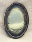 Vintage Oval Celluloid Pocket Mirror Lovely Young Woman With A Come-hither Look