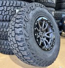 5  17x9 Fuel D680 Rebel Gray Wheels 35  Mt Baja At Tires 5x5 Jeep Wrangler Jk Jl