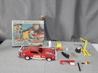 Vintage 1974 Louis Marx Pit Change Dodge Charger Race Car Toy W  Battered Box