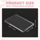 Acrylic Stamp Block  6 Pack Clear Stamping Block Mountings  5 9  X 3 9 