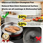 11 02  Pure Titanium Frying Pan With Lid Hammered Nonstick Induction Oven Safe
