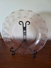 Set Of 12 Vintage Pink Glass Plates With Grape Pattern