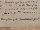 Rare President James Monroe Hand Signed 1818 Document Military Land Grant
