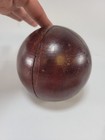 Antique Lignum Vitae Wooden Lawn Bowling Ball Vintage Sphere Wood Turn Decor