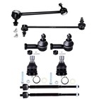 8pcs Suspension Tie Rod Ball Joint Sway Bar Link For Dodge Chrysler Mitsubishi