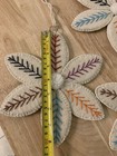 Handmade Wool Felt Flower Ornaments Set Of 3 Christmas Rainbow New 