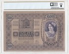 1918  Austria  Rare 10 000 Kronen Note  Without  do  Stamp  Pick 25  Pcgs Xf-40 