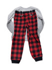 Carter s Infant Buffalo Checkered Top  Bottom Set-gray red Newborn