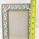 Ornate 5x7 Pic Frame Heavy Metal Soldered Filigree Vintage Collectible Clean Mcm
