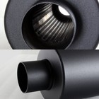 Universal 4  N1 Flat Tip Black Stainless Exhaust Muffler 2 5  Inlet W silencer