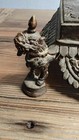 Antique Asian Cast Bronze Hardware Salvage Ornate Heavy Base Component Artifact