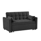 3 In 1 Convertible Sleeper Sofa Bed  Velvet Pull Out Futon Couch