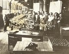 Antique 1910s Industrial Workshop Photo Factory Workers Machine Shop Interior