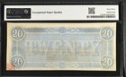 T-67 1864 Confederate States Of America  20 Note - Pmg Graded 63 Epq