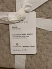 Pottery Barn Cotton Melange Euro Shams Flax Set Of 2 New With Tags