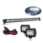 20inch Led Light Bar Spot Flood Combo  4  Pods Offroad For Jeep Truck Suv wiring
