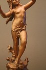 Vtg  Moreau  Bacchanal Nymph Metal Sculpture Lamp Art Nouveau Jugendstil French