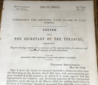 1852 Rare Early California Commission Settling Land Claims Secretary Of Interior