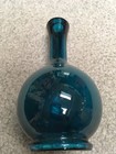 Vintage Glass Aqua Blue Vase 6 1 2  Tall X Almost 4  Widest   Almost 2 5  Base
