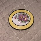 Vintage Bb Co  Bliss Brothers Powder Compact W  Mirror Guilloche Enamel Floral 