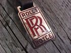 Rolls Royce Chrome 5  Watch Fob Nos Class Quality Red  rr  Logo On Leather Strap