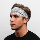 Suddora White Paisley Bandana Headband - Made In Usa - Vintage  And Fashionable 