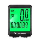 West Biking Wireless Bike Computer Waterproof Green Backlight Cycle Speedometer