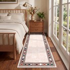    runner Rug 2x6ft Modern Bordered Hallway Non-slip Carpet Washable Area Rugs