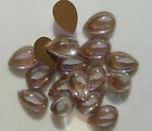 4 Rare Vintage Glass Rhinestones Pear Clear Sappharine Foil Fb15x10mm F1-7b