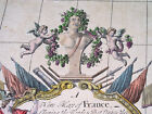 1719 Antique Senex Postal Map Of France   Paris Bretagne Brittany Normandy