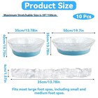 Disposable Pedicure Spa Liners 10 Pack Clear Plastic Foot Bath Basin Covers