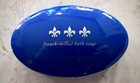 Vintage Paris Las Vegas Casino Hotel Soap Metal Tin Box Cobalt Blue Fleur De Lis