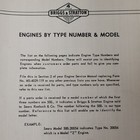 Briggs   Stratton Engines By Type Number And Model