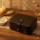 Jewelry Box  Travel Jewelry Organizer Cases With Double Layer For Women   s Black