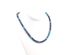 Mojave Purple   Kingman Blue Turquoise Necklace With Sterling Silver Accents