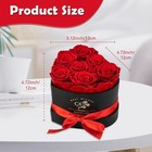 7-piece Preserved Fresh Roses In Heart Box-forever Flowers birthday Gift Pink 
