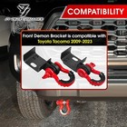 Front Tow Hook Brackets With 3 4in Shackle D Rings Compatible With Toyota Tacoma