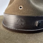 Boy Scouts Of America Vintage Official Scout Master Hat With Leather Trim