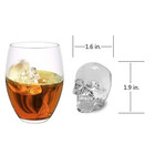 3d Black Flexible Silicone Skull Shape Ice Cube Tray Mold Whiskey Ice Ball Maker