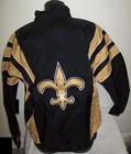 New Orleans Saints Nfl Starter Half Zip Pullover Jacket Black   Tan Small Medium