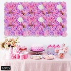 12pcs Artificial Silk Rose Flowers 3d Backdrop Wall For Wedding Party Decoration