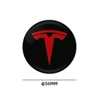 4pcs 56mm Car Wheel Center Hub Cap Badge Emblem Decal Wheel Sticker For Tesla
