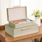 Decorative Box Decorative Boxes With Lids 2-set  Memory Box For Keepsakes  Beige
