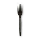 Dixie Plastic Cutlery  Heavy Mediumweight Forks  Black  1 000 carton