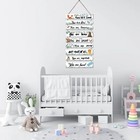 Woodland Nursery Room Decor For Baby Bedroom - Jungle Safari Animal Theme Wall D
