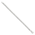 925 Sterling Silver Polished 7 Inch 5mm Curb Chain Bracelet Solid