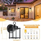 2 Pack Outdoor Wall Lantern Exterior Waterproof Wall Sconce Light Fixtures