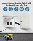 30amp Transfer Switch Kit With Multiple 50a  20a  30a  15a Circuit Breakers  Dua