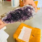 2 31 Lb Natural Amethyst Geode Cluster Raw Quartz Crystal Healing Specimen